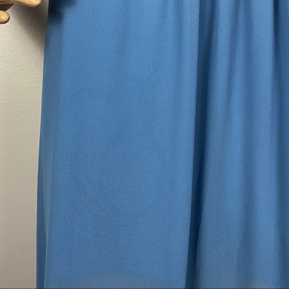 SHOW ME YOUR MUMU BLUE OFF-THE-SHOULDER FLOWY RUFFLE MAXI DRESS - Picture 5 of 9